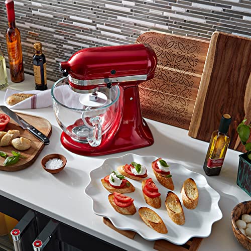 KitchenAid KSM155GBCA 5-Qt. Artisan Design Series with Glass Bowl - Candy Apple Red