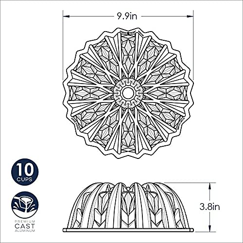 Nordic Ware Cut Crystal Bundt, 10 Cup, Gold