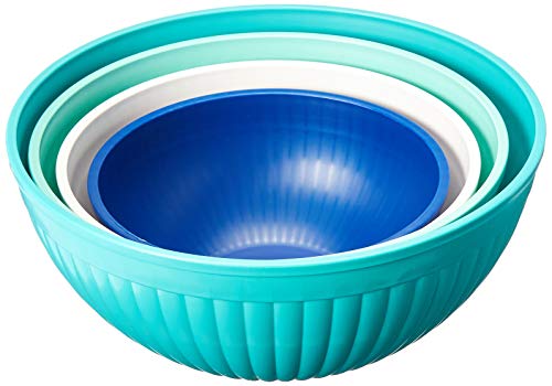 Nordic Ware Covered Bowl Set, 8-pc, Set of 8, Coastal Colors, 2 quarts