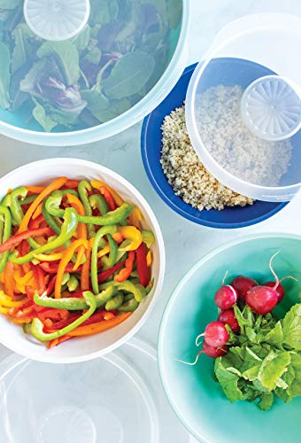 Nordic Ware Covered Bowl Set, 8-pc, Set of 8, Coastal Colors, 2 quarts