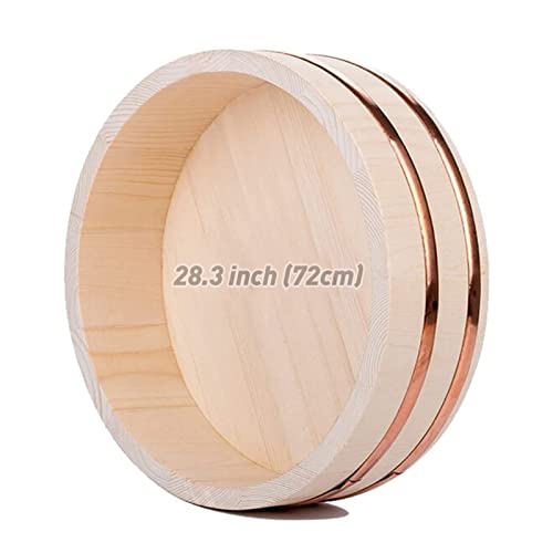 Large Japanese Wooden Hangiri Sushi Rice Mixing Bowl Tub for Sushi Restaurant Sushi 28 inch/72cm Diameter