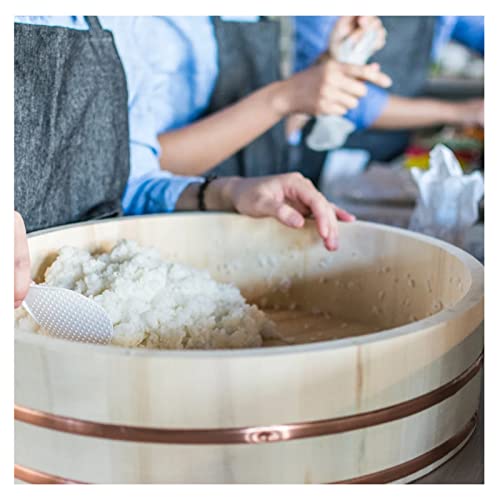 Large Japanese Wooden Hangiri Sushi Rice Mixing Bowl Tub for Sushi Restaurant Sushi 28 inch/72cm Diameter