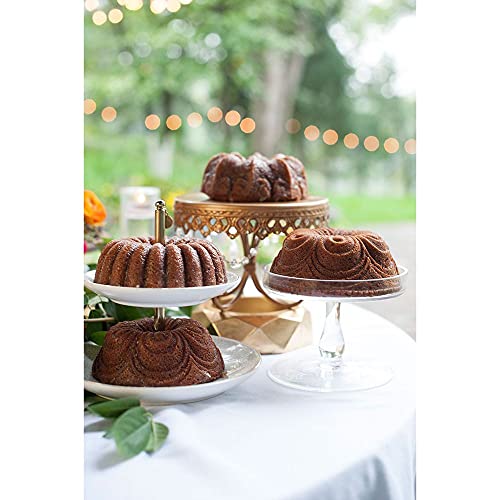 Nordic Ware 91377 Nordicware 9 Cup Bundt Quartet Pan, Gold