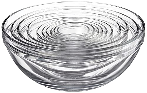 Anchor Hocking Glass Mixing Bowls, Mixed, Set of 10, 22 oz
