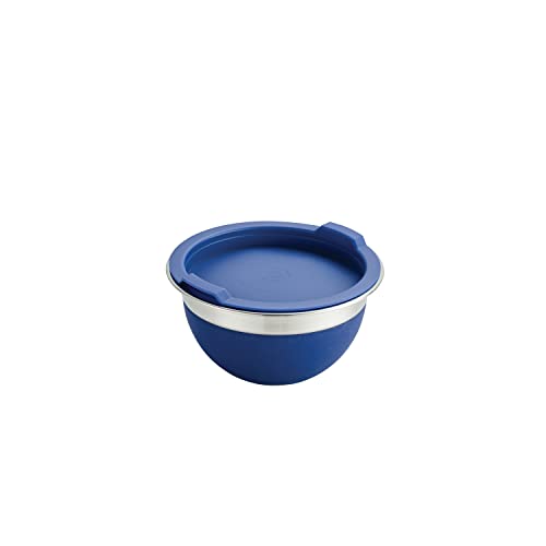Tramontina 10 Pc Covered Stainless Steel and Silicone Mixing Bowl Set (Blue)