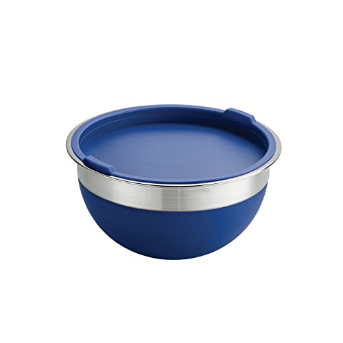 Tramontina 10 Pc Covered Stainless Steel and Silicone Mixing Bowl Set (Blue)