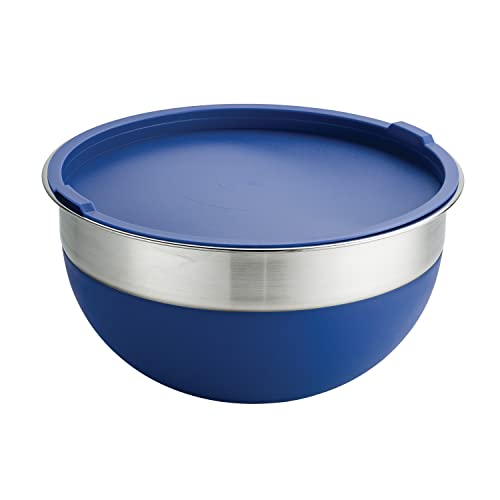 Tramontina 10 Pc Covered Stainless Steel and Silicone Mixing Bowl Set (Blue)
