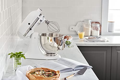 KitchenAid KSM150PSWH Artisan Series 5-Qt. Stand Mixer with Pouring Shield - White