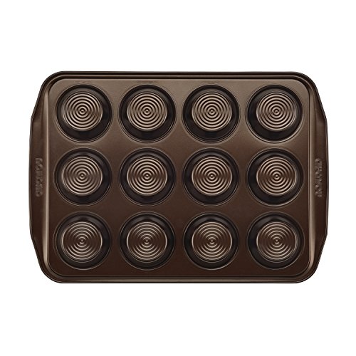 Circulon Nonstick Bakeware Set with Nonstick Bread Pan, Baking Pans, Baking Sheets, Cookie Sheets, Cake Pan and Muffin Pan / Cupcake Pan - 10 Piece, Chocolate Brown