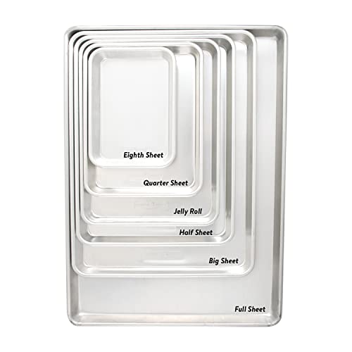 Nordic Ware Natural Aluminum Commercial Baker's Half Sheet, 2-Pack, Silver