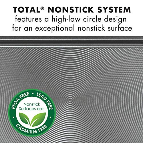 Circulon Total Nonstick Bakeware Set with Nonstick Bread Pan, Cookie Sheet, Baking Pan, Baking Sheet, Cake Pan and Muffin/Cupcake Pan - 10 Piece, Gray