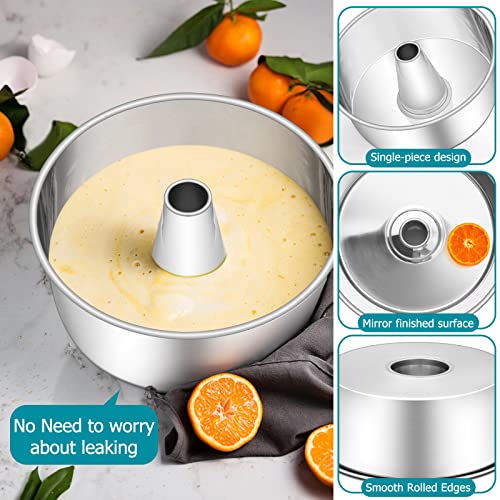 2-Pack 10-Inch Stainless Steel Angel Food Pans