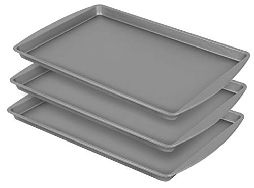 BakerEze Non-Stick Cookie Pan Set of 3