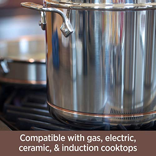 All-Clad Copper Core 5-Ply Stainless Steel Saucepan with Lid 3 Quart Induction Oven Broil Safe 600F Pots and Pans, Cookware