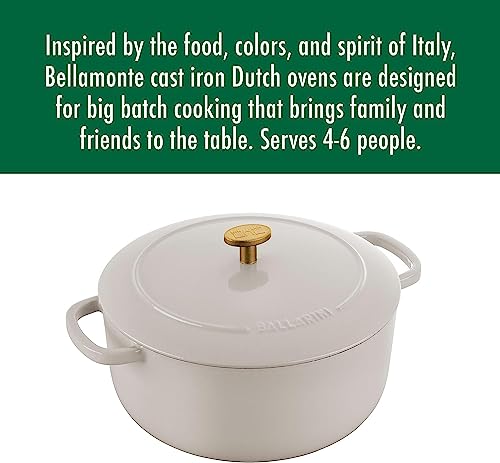 BALLARINI Bellamonte Cast Iron 6-qt Round Dutch Oven - Crema White
