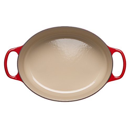 Le Creuset Enameled Dutch Oven Cast Iron Signature Oval Casserole, 40cm, 15.5 Qt, Cerise