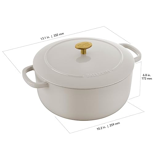 BALLARINI Bellamonte Cast Iron 6-qt Round Dutch Oven - Crema White