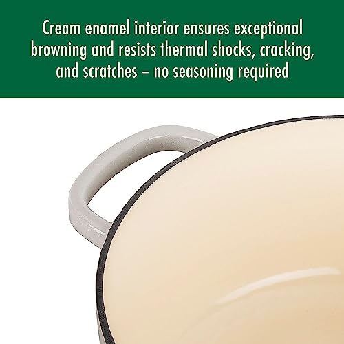 BALLARINI Bellamonte Cast Iron 6-qt Round Dutch Oven - Crema White