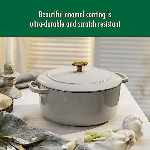 BALLARINI Bellamonte Cast Iron 6-qt Round Dutch Oven - Crema White