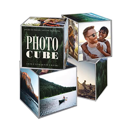 MCS 3.25x3.25 Inch Clear Plastic 6 Sided Photo Cube 4-Pack, Clear (65750)