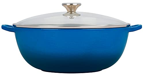 Le Creuset Enameled Cast Iron Chef's Oven with Glass Lid, 7.5 qt., Marseille