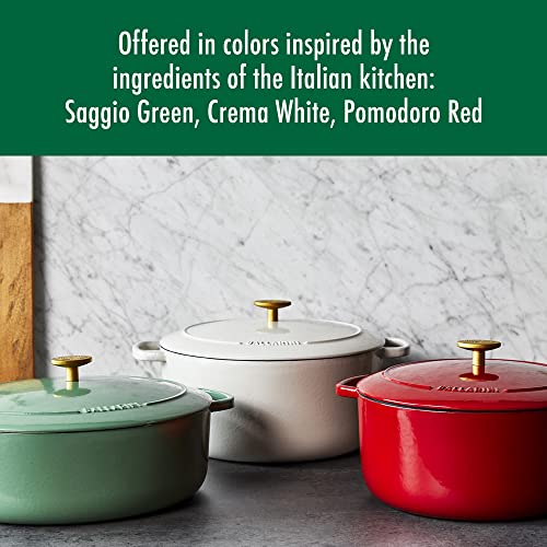 Ballarini Bellamonte Cast Iron Dutch Oven with Lid 4.25-qt, Serves 3-4, Saggio Green