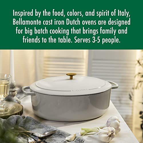 BALLARINI Bellamonte Cast Iron 5-qt Oval Dutch Oven - Crema White