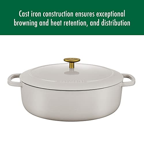 BALLARINI Bellamonte Cast Iron 5-qt Oval Dutch Oven - Crema White
