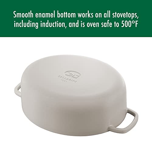 BALLARINI Bellamonte Cast Iron 5-qt Oval Dutch Oven - Crema White