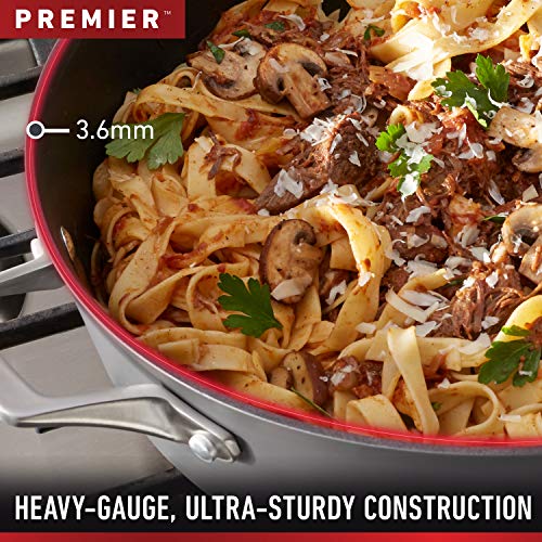 Calphalon 2029636 Premier Hard-Anodized Nonstick 2-Piece 8 12-Inch Frying Pan Set 8/12 Combo Black