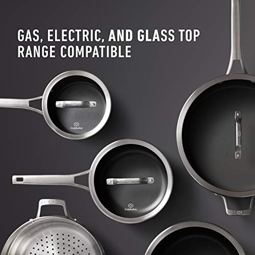 Calphalon 2029636 Premier Hard-Anodized Nonstick 2-Piece 8 12-Inch Frying Pan Set 8/12 Combo Black