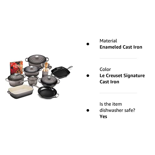 Le Creuset 20 Piece Signature Cast Iron Cookware Set (Oyster)