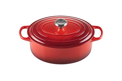 Le Creuset Signature Enameled Cast-Iron Cookware Set, 10-Piece, Cerise
