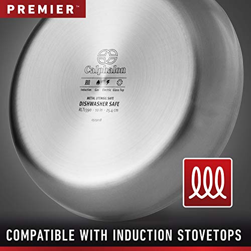 Calphalon 11-Piece Pots and Pans Set, Stainless Steel Kitchen Cookware with Stay-Cool Handles, Dishwasher Safe, Silver