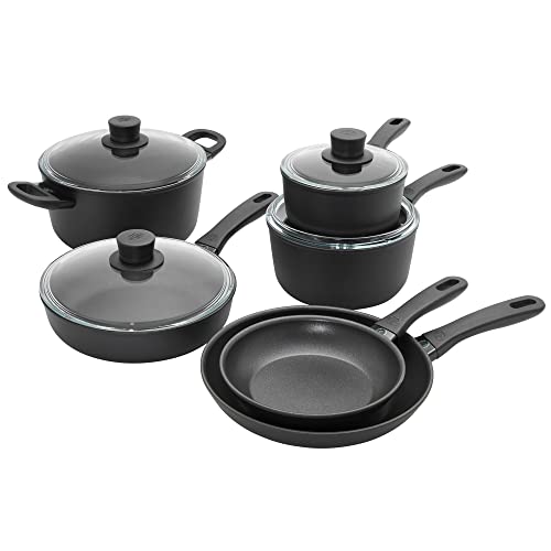 BALLARINI Avola 10-pc Aluminum Nonstick Pots and Pans Set, Dutch Oven, Made in Italy