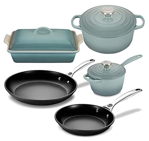 Le Creuset 8-Piece Basic Kitchen Essentials Cookware Set - Sea Salt