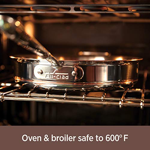 All-Clad Copper Core 5-Ply Stainless Steel Cookware Set 10 Piece Induction Oven Broil Safe 600F Pots and Pans