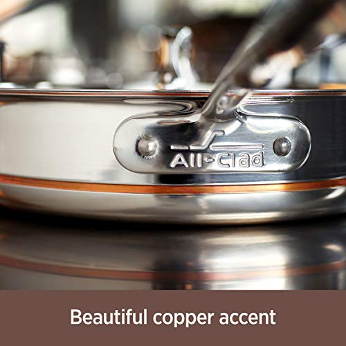 All-Clad Copper Core 5-Ply Stainless Steel Cookware Set 10 Piece Induction Oven Broil Safe 600F Pots and Pans