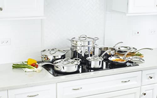 Cuisinart FCT-13 13-Piece Cookware Set French Classic Tri-Ply, Silver