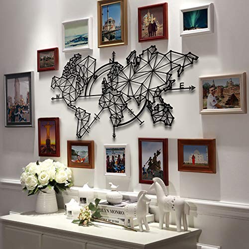 Metal World Map Decorative Wall Panel& World Map Wall Hanging | Metal World Map