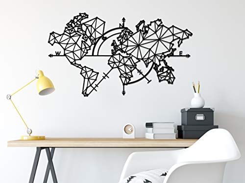 Metal World Map Decorative Wall Panel& World Map Wall Hanging | Metal World Map