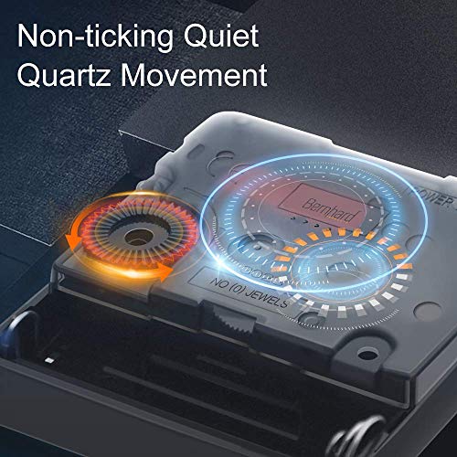 Gray 16-Inch Noiseless Wall Clock for Home Decor