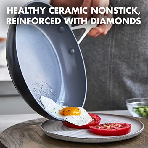 GreenPan Valencia Pro Hard Anodized Healthy Ceramic Nonstick 11 Piece Cookware Pots and Pans Set, PFAS-Free, Induction, Dishwasher Safe, Oven Safe, Gray