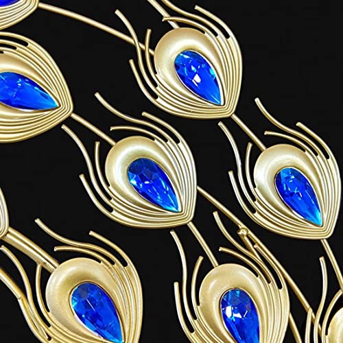 Large Peacock Wall Clock for Living Room Decor 39.4 Inch Metal Silent Modern Luxury Art Big Wall Clock Decorative Elegant Gold Wall Clock