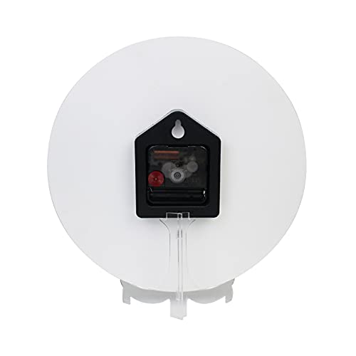Two Realistic Game Joystick White and Black with a Text Gamer Wall Clock, Silent Non-Ticking Easy to Read Round Decorative Wall Clock with Gold Hands for Home Office School 9.5" in Diameter