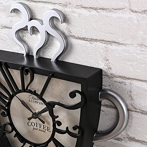 FirsTime & Co. Coffee Mug Wall Clock, Plastic, 11 x 2 x 11.5 inches