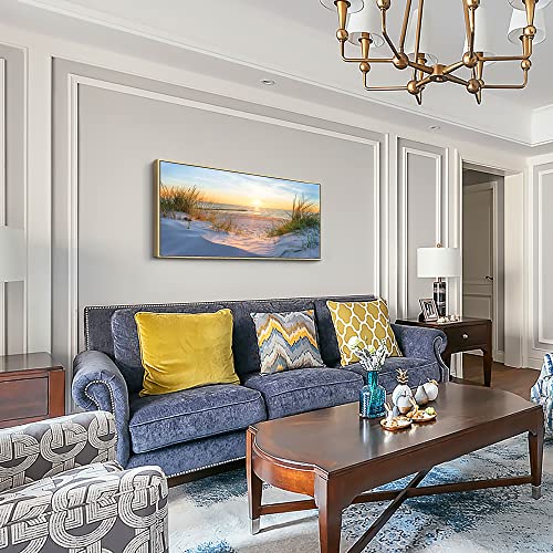 Large Sea Beach Canvas Wall Art - 24" x 48