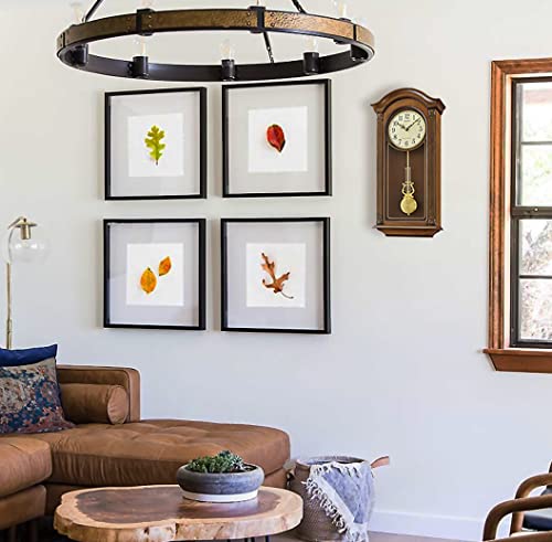 SEIKO Gold Tone & Arched Wall Clock with Pendulum and Dual Chimes
