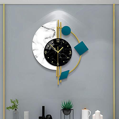 YIJIDECOR Large Wall Clocks for Living Room Decor Modern Silent Wall Clocks Battery Operated Non-Ticking for Bedroom Office Kitchen Home Metal Glass Decoration Wall Watch Clock Quartz for Indoor House