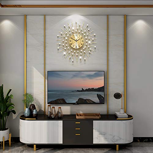 Large Gold Wall Clock – Silent, Battery Operated